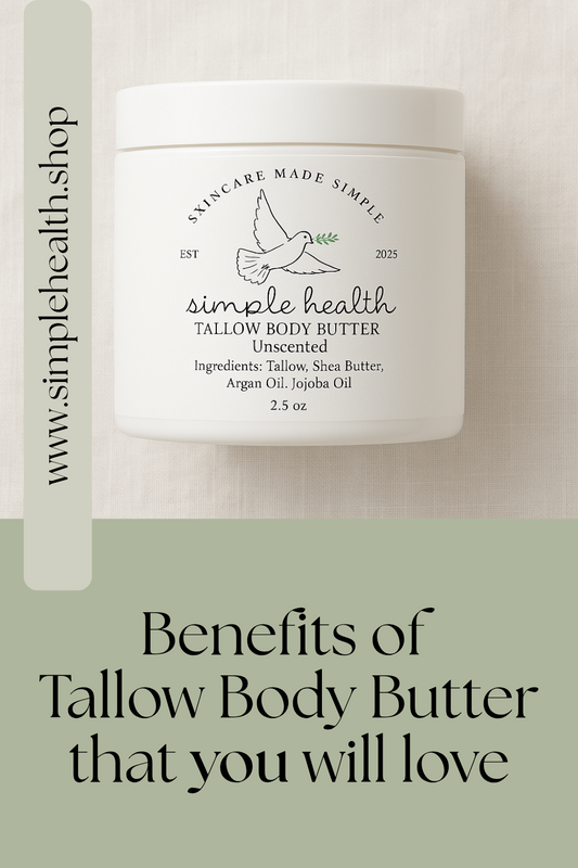 Natural Tallow Body Butter | Shea, Argan & Jojoba Moisturizer